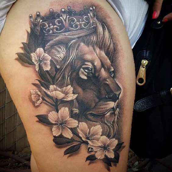 Lion Head Tattoo for Women