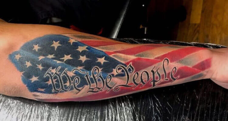 Darkside Tattoo  Tattoos  Body Part Arm  Color American Flag Tattoo