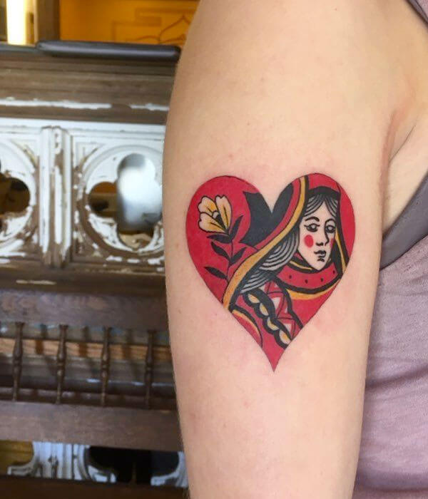 25+ Fantastic Queen Of Hearts Tattoos Ideas and Designs