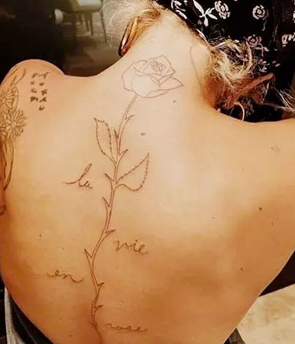Pattern Of Roses Tattoo Lady Gaga