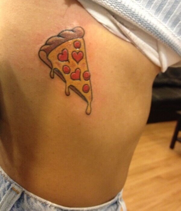 Pizza slice tattoo small