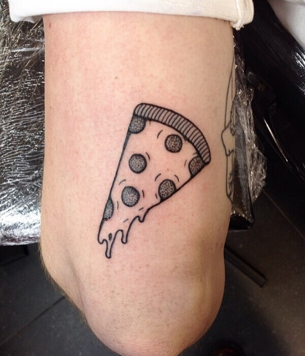 Pizza tattoo simple