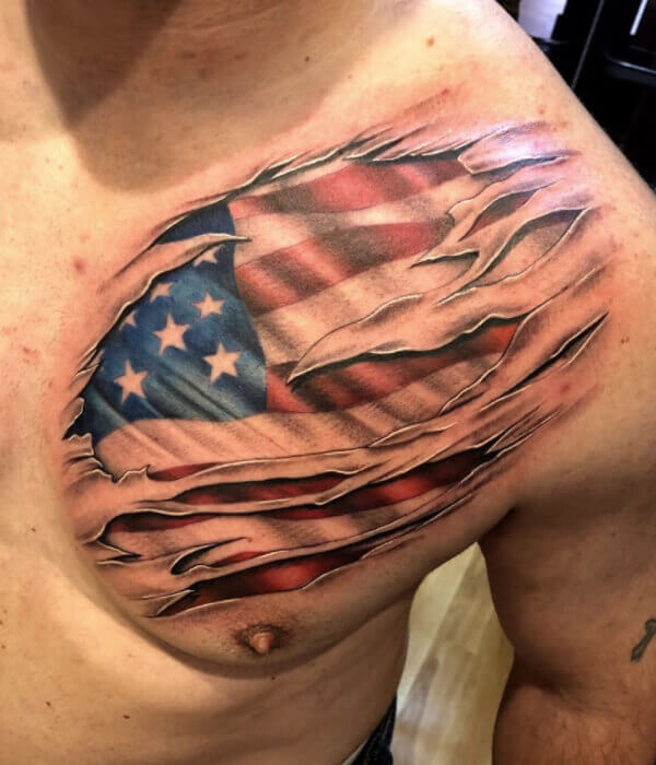 Patriotic American Flag Tattoo Ideas  Tattoo Glee