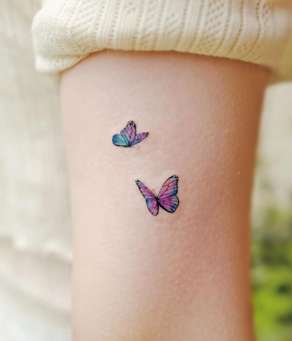 Butterfly Good Luck Tattoo on Hand