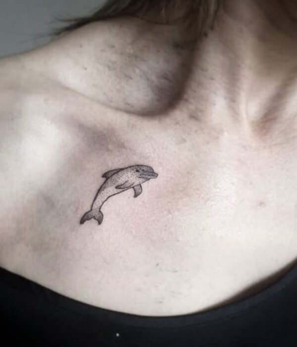 beautiful Dolphins Good Luck Tattoo