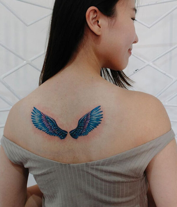 Wings Good Luck Tattoo for women