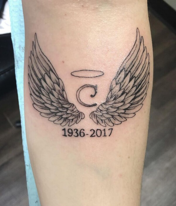 Wings Good Luck Tattoo for men