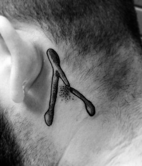 Wishbone Good Luck Tattoo for Men
