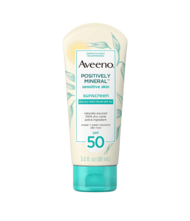 Aveeno Positively Mineral Sensitive Skin Daily Sunscreen SPF 50