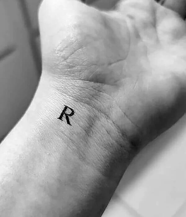 Capital Letter R Tattoo Design