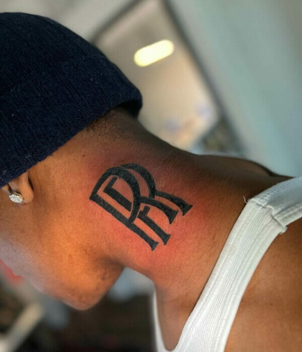 Double Letter R Tattoo Design