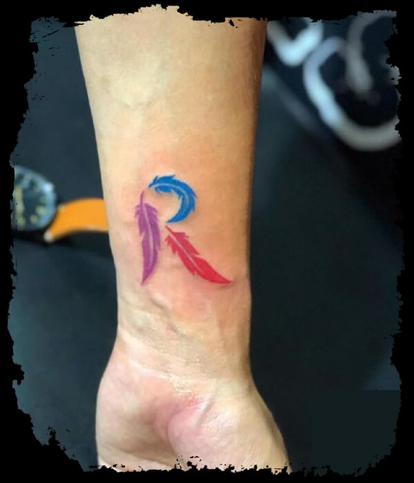 Feathered R - Trending Tattoo Feathered-R-Letter-Tattoo