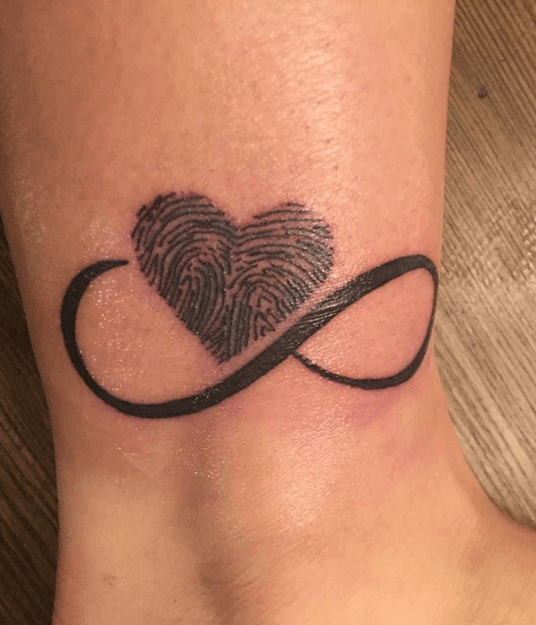 Fingerprint infinity tattoo
