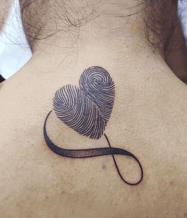 Fingerprint infinity tattoo