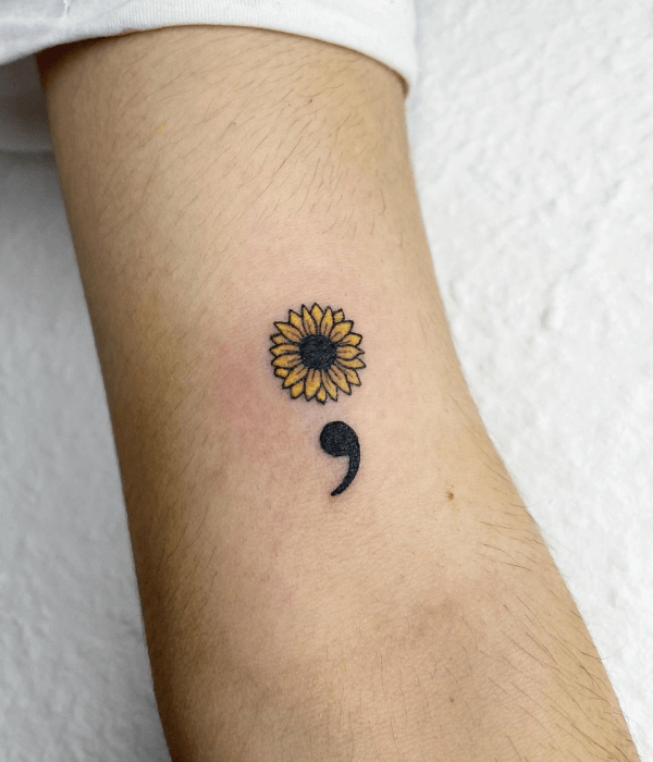 Mental health tattoos semicolon