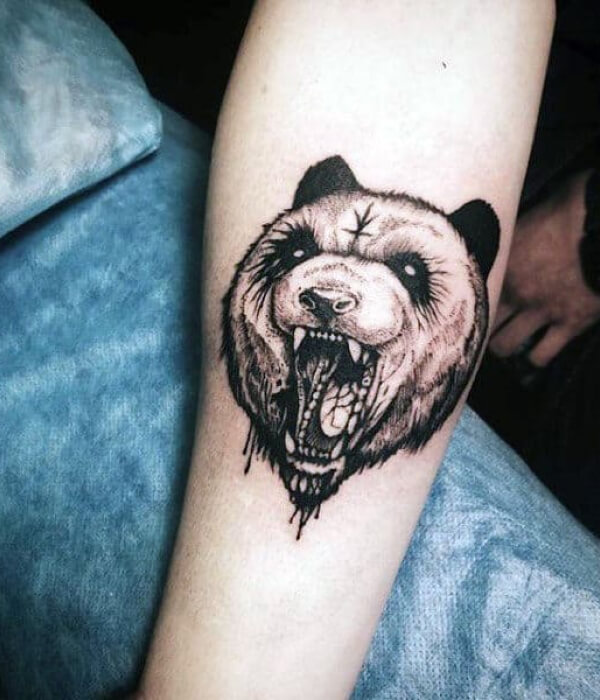 Angry panda tatto