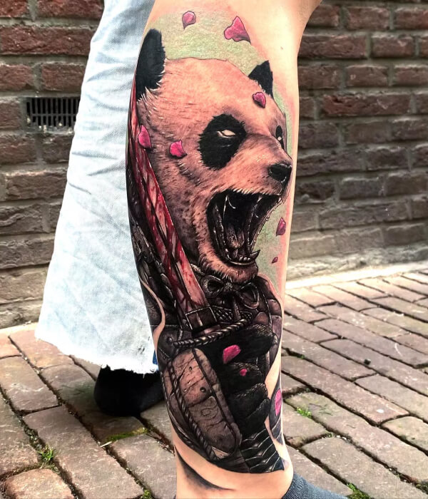 Angry panda tatto