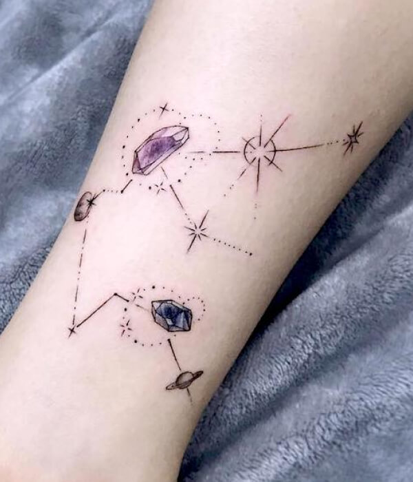 Aquarius tattoo constellation