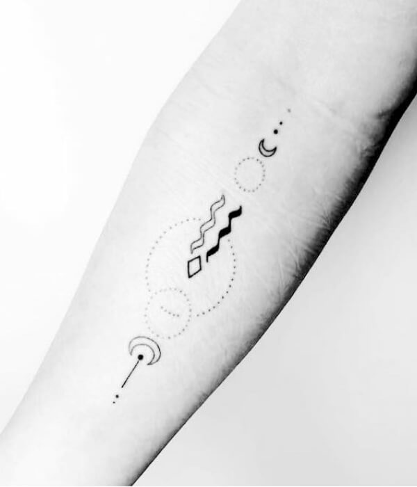 Aquarius tattoo outline