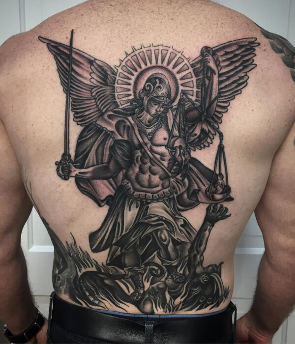 Arch devil tattoo