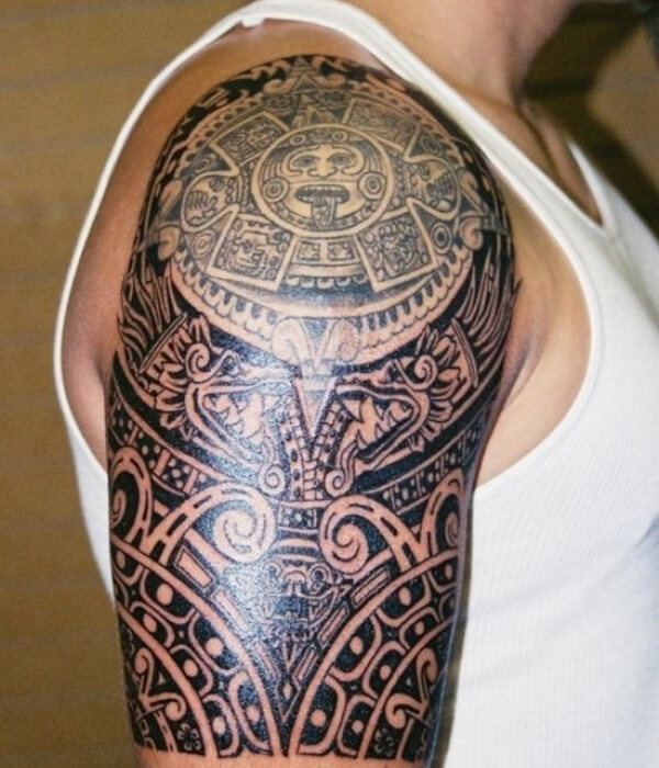 Aztec Mexican tattoo