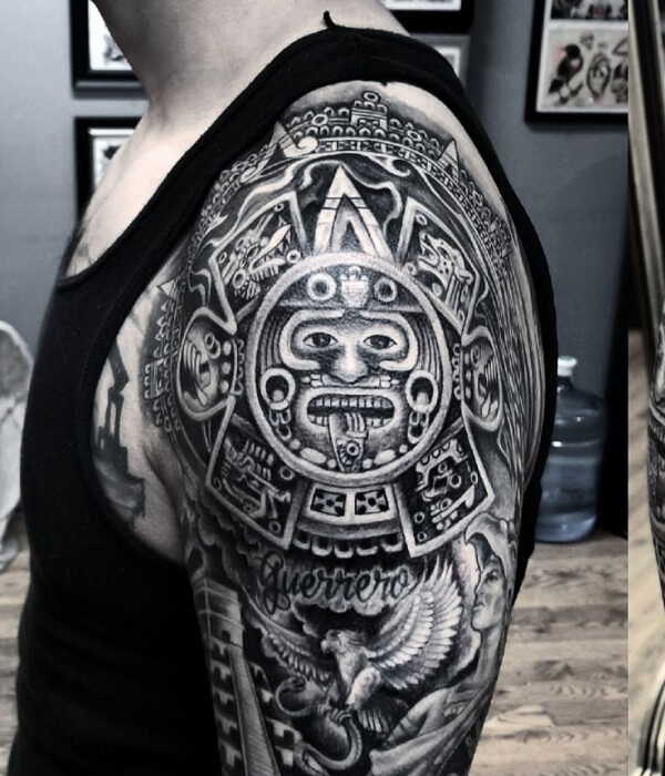 Aztec Mexican tattoo