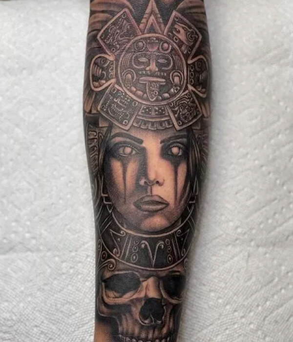 Aztec princess tattoo