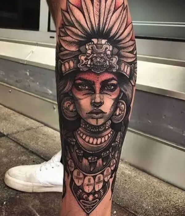 Aztec princess tattoo