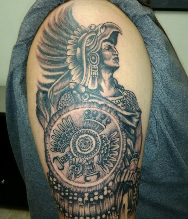 Aztec warrior tattoo