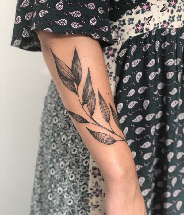 Bamboo leaves tattoo for your aesthetics