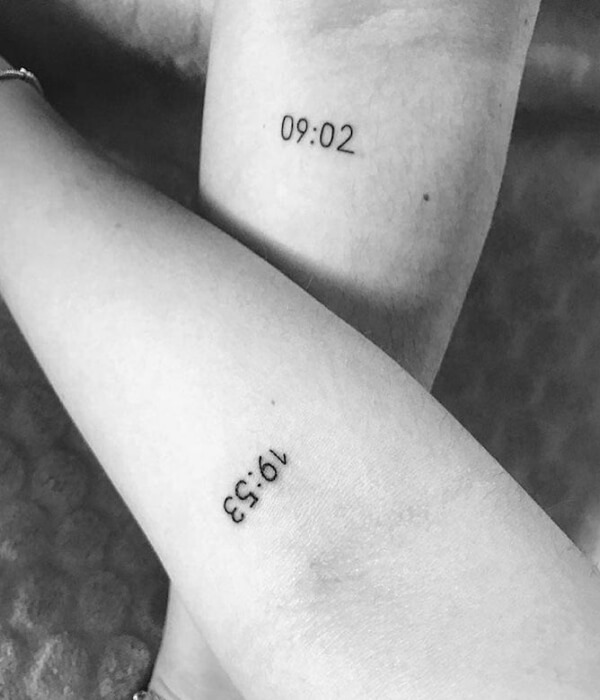 Birth year sister tattoo