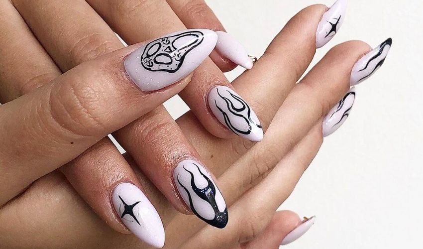 unique nail tattoo