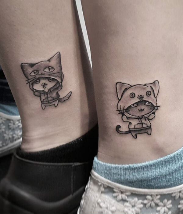 Cartoon sister tattoos