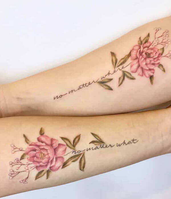 Flower sister tattoo