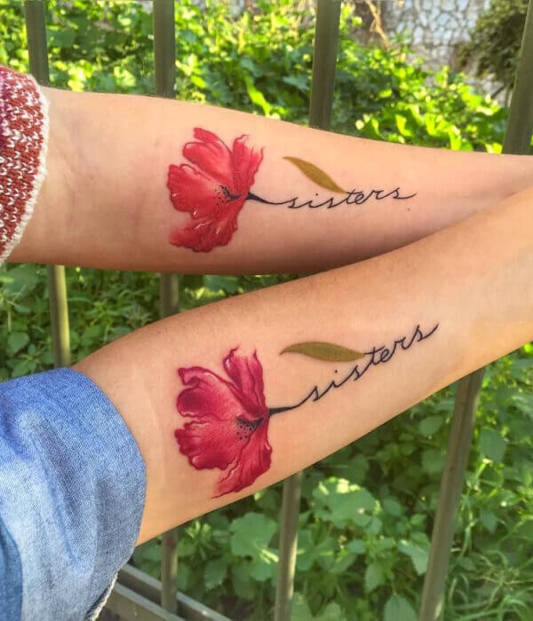 Flower sister tattoo