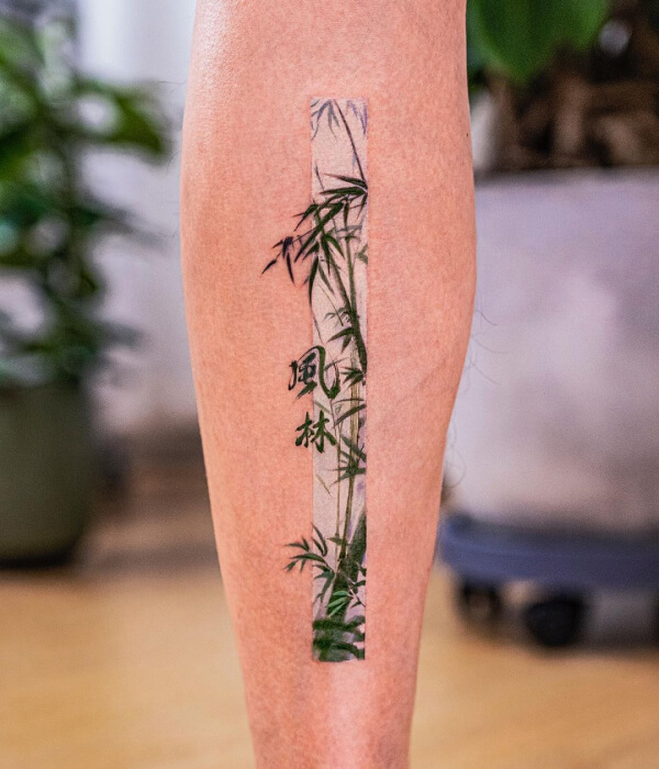 Framed bamboo tattoo