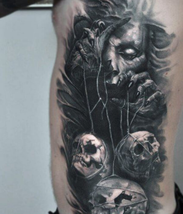 Gothic devil tattoo