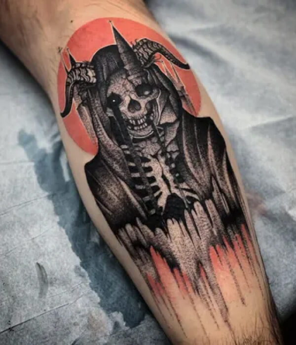 Grim reaper devil tattoo