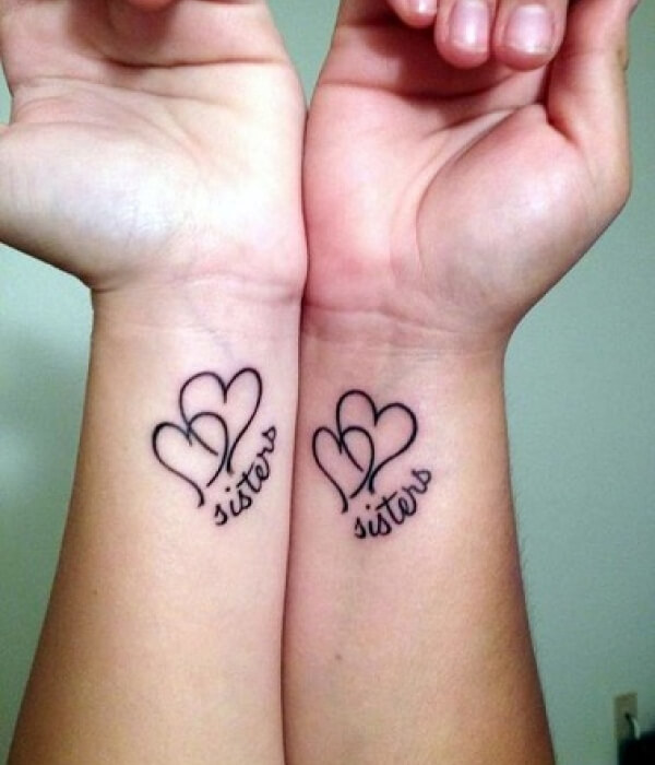 Heart sister tattoo