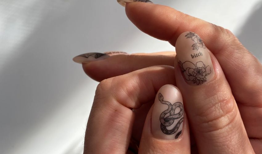 nail tattoo design