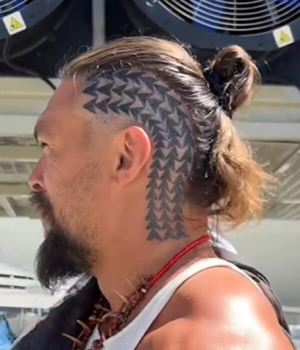 Jason Momoa head tattoo