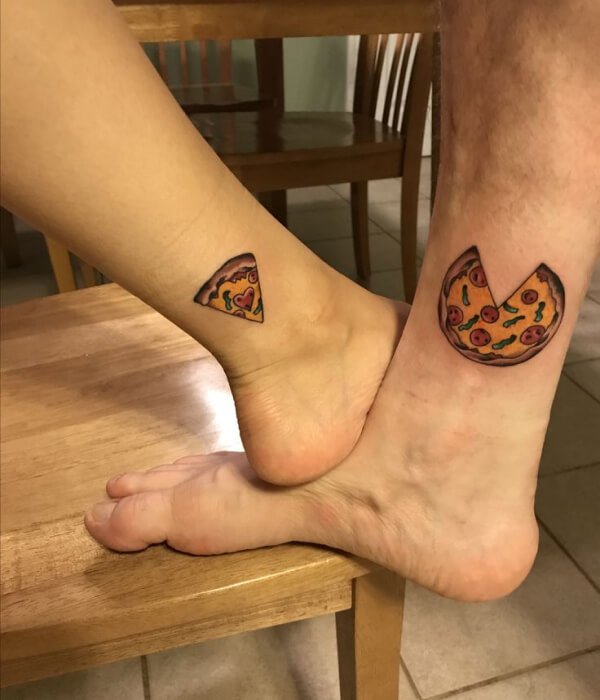 Matching pizza sister tattoo