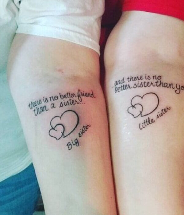 Meaningful sister tattoos