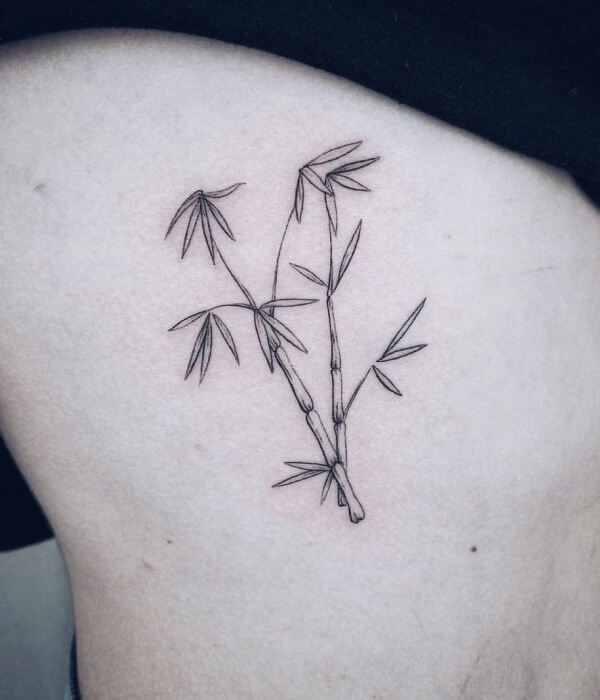 Minimalistic bamboo tattoos