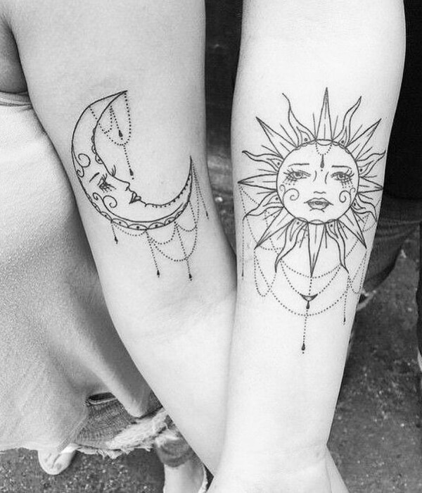 Moon sister tattoo