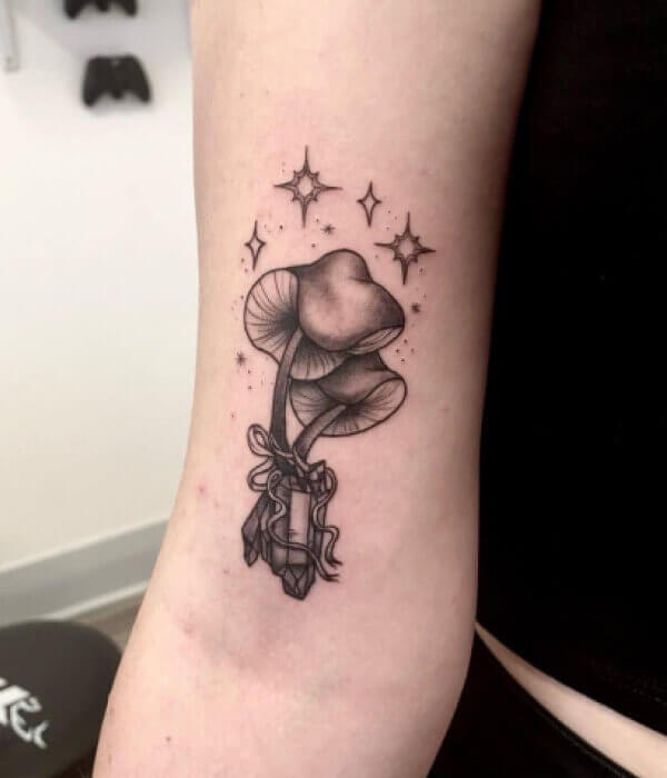Mushroom Gill Tattoo Design