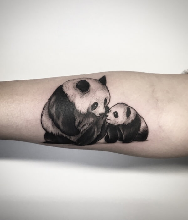 Panda family tattoo