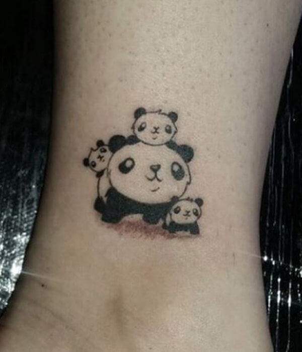Panda family tattoo
