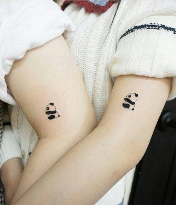 Panda tattoo couple