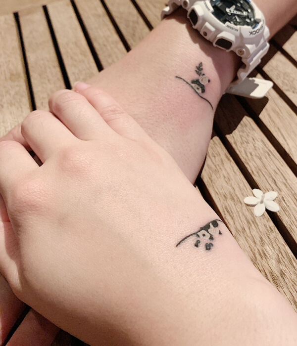 Panda tattoo couple